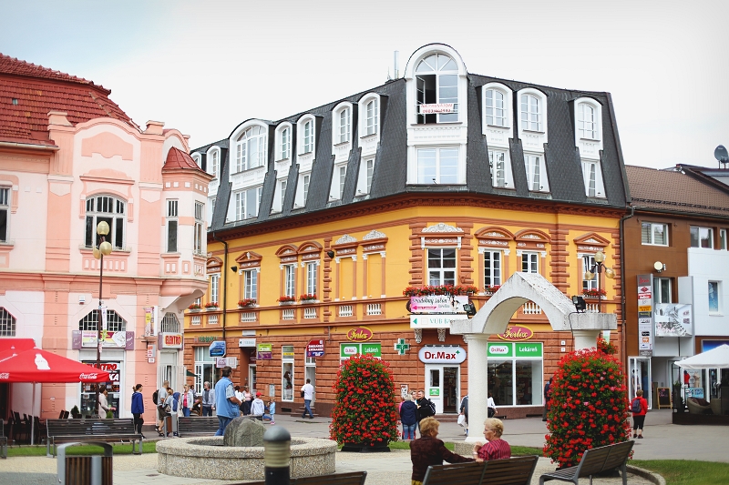 Rynek w mieście Poprad - zwiedzamy Słowację