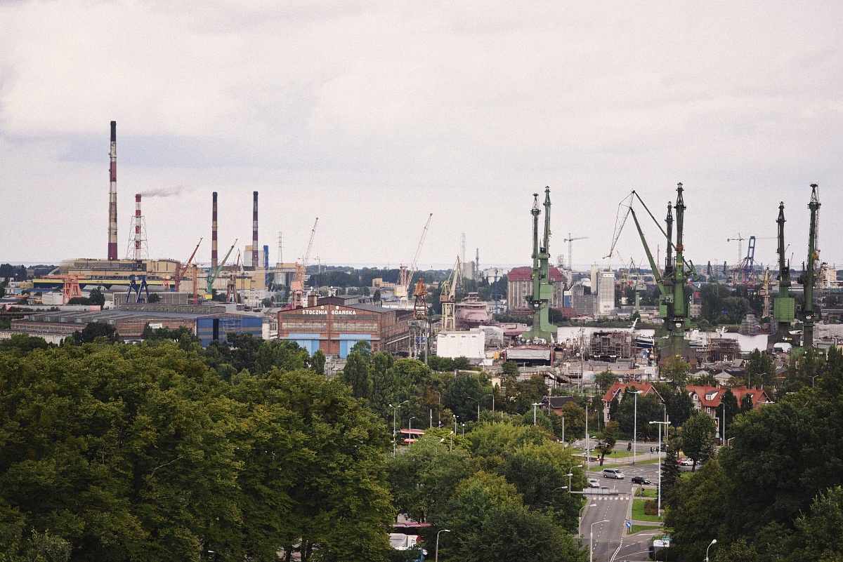 Grodzisko - widok na panoramę Gdańska
