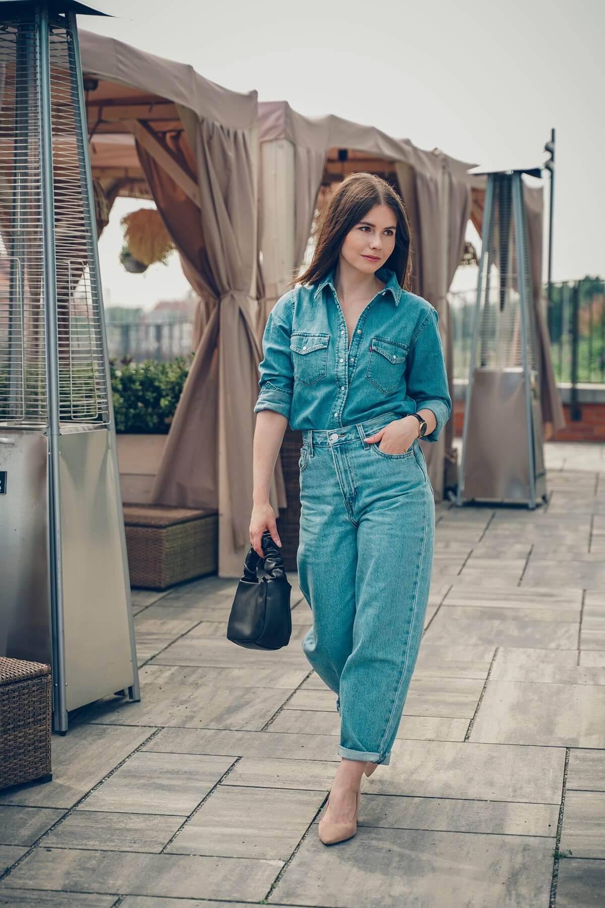 jeansy slouchy jeans total look