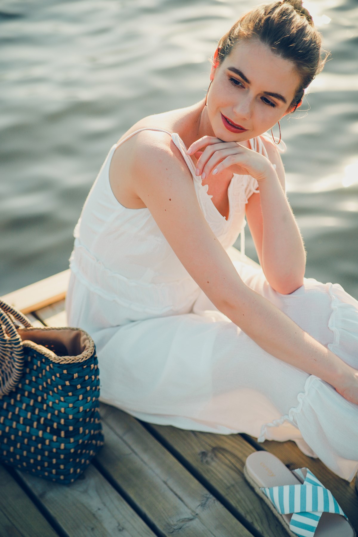 biała sukienka na lato blog modowy sesja sopot