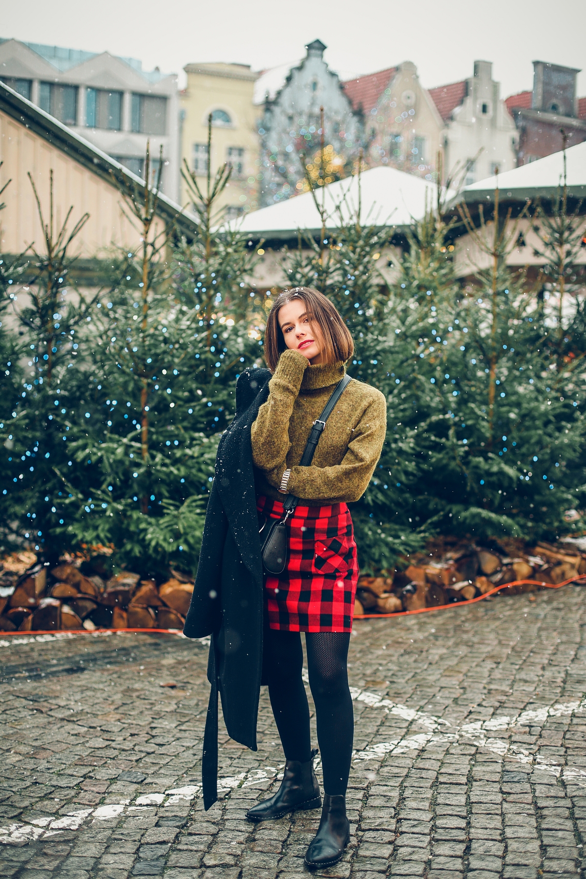 mini spódniczka w kratę jarmark bożonarodzeniowy Gdańsk (10)